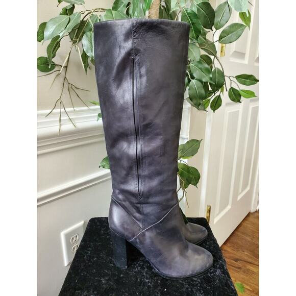 Luxury Rebel Black Women's Leather Upper Closed Toe Knee High Casual Boots 38M - Picture 1 of 12